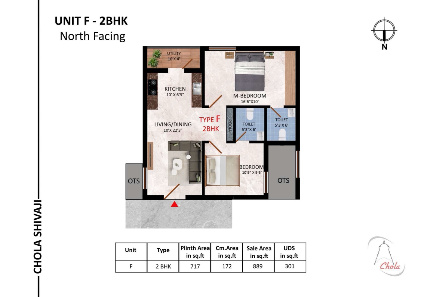 Chola Shivaji, Type F floor plan