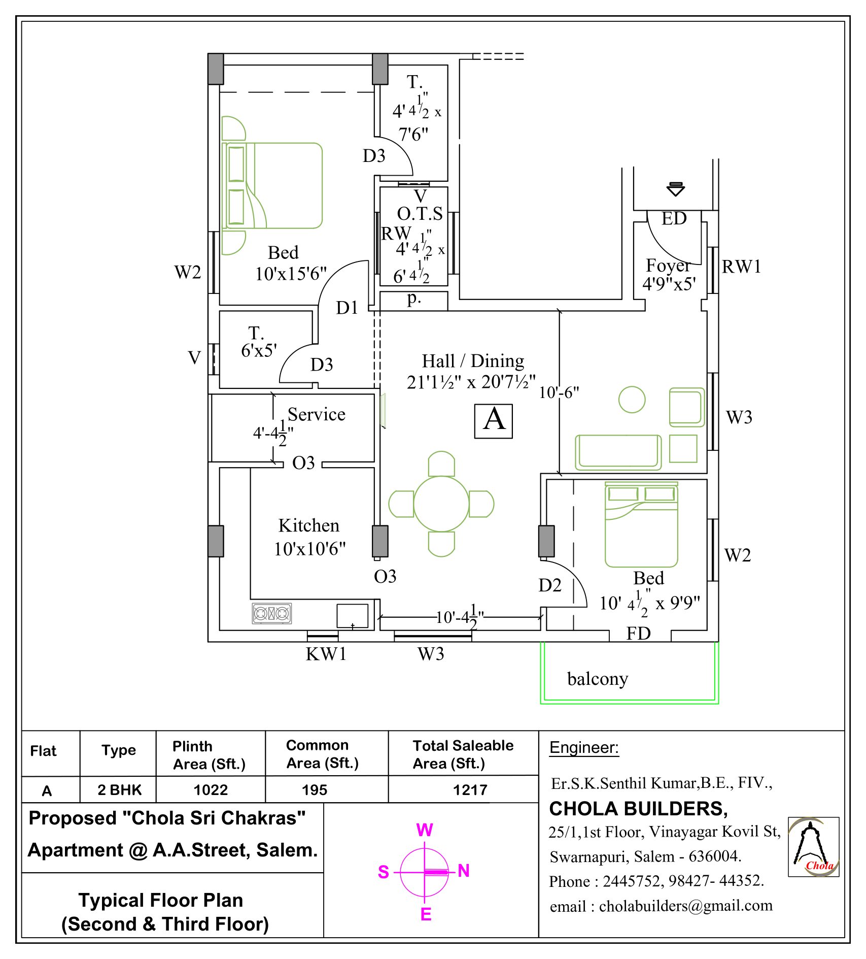 Chola Sri Chakras, Flat A floor plan