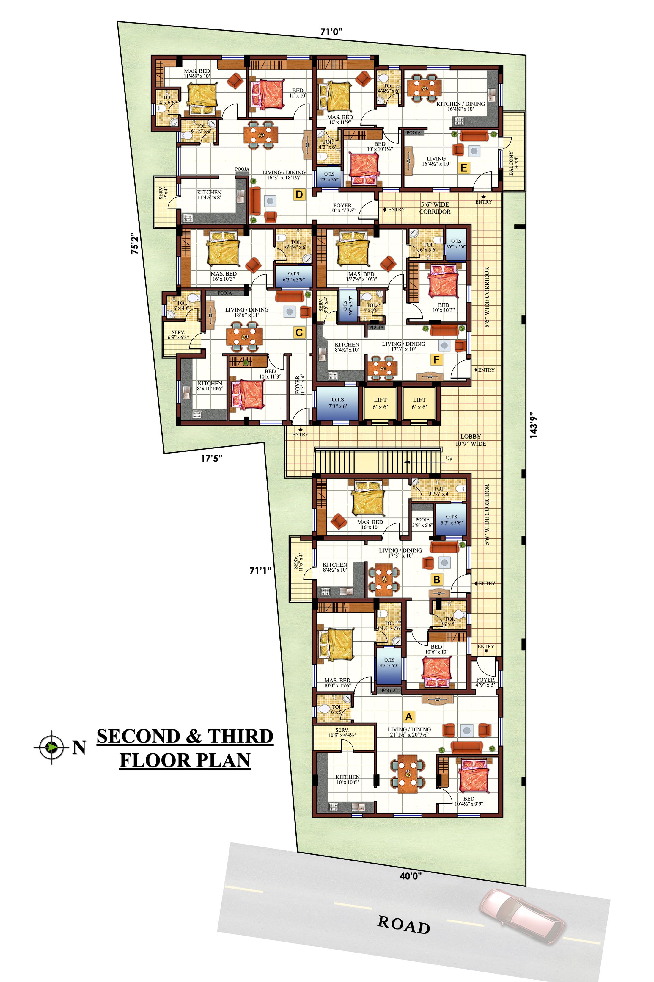 Chola Sri Chakras, Second & third floor plan floor plan