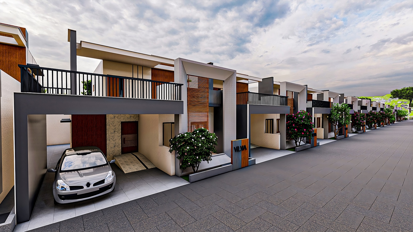 Villa row at Maghilvanam, a Vilva Homes 55-plus community in Salem